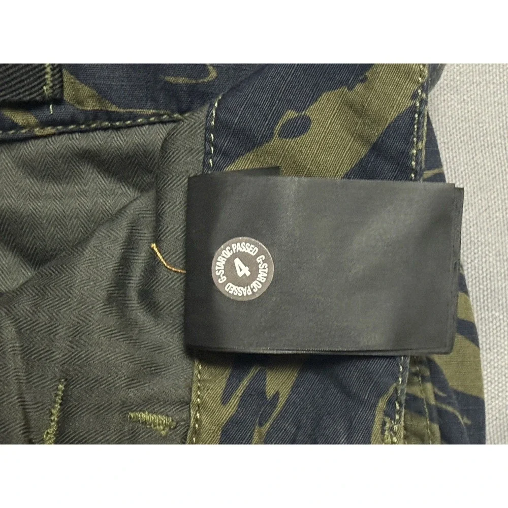 G-STAR RAW Cargo Pants Mens 29x32 Tiger Camo Ripstop Tapered D24308 NEW